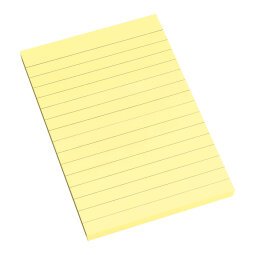 Notizblock gelb liniert Bruneau 100 x 150 mm - Block von 100 Blatt 