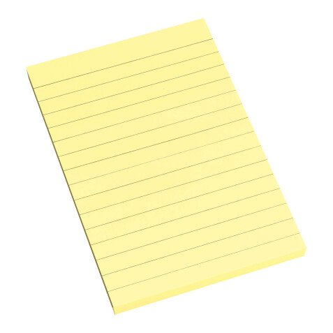 Memo pad neon yellow lined Bruneau 100 x 150 mm - block of 100 sheets