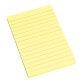 Memo pad neon yellow lined Bruneau 100 x 150 mm - block of 100 sheets
