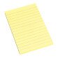 Memo pad neon yellow lined Bruneau 100 x 150 mm - block of 100 sheets