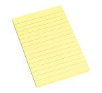 Bloc-notes ligné repositionnable jaune vif Bruneau 100 x 150 mm - bloc de 100 feuilles