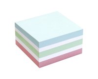 Cubo de notas reposicionables 75 x 75 mm Bruneau 400 hojas 