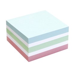 Cubo de notas reposicionables 75 x 75 mm Bruneau 400 hojas 