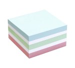 Bloc cube repositionnable pastel Bruneau 75 x 75 mm - bloc de 400 feuilles