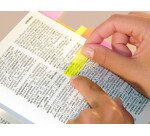 Marque-pages étroit plastique Bruneau couleurs vives - distributeur de 125 feuilles