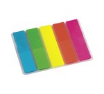 Marque-pages étroit plastique Bruneau couleurs vives - distributeur de 125 feuilles