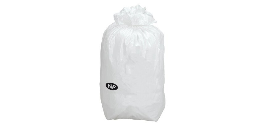 Sac poubelle blanc 50 litres NF - Colis de 200