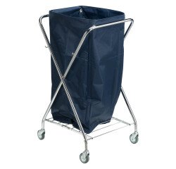 Carro para ropa plegable rectangular cromado de 150 litros