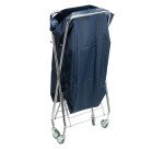 Chariot à linge pliable rectangulaire chrome 150 litres