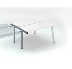 <p>2-Schreibtisch-Pool ECLA weiß Tiefe 126 cm Metallfuß - Folgendes Element</p>