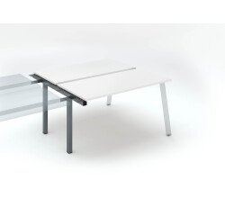 <p>2-Schreibtisch-Pool ECLA weiß Tiefe 126 cm Metallfuß - Folgendes Element</p>