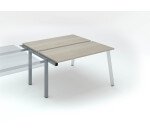 Pôle de 2 bureaux ECLA chêne gris L 140 x P 60 cm piètement métal - élément suivant