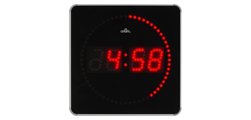 Wanduhr LED klassisch 28 x 28 cm - elektrisch