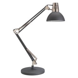 Lampe de bureau Led Lipsi - Aluminor - 7 W - E27 - Double-bras articulé