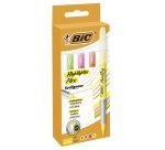 Surligneur pinceau Highlighter Flex Bic - Pochette de 4