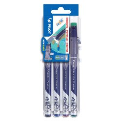 Felt-tip pen Pilot Frixion Fineliner point 1,3 mm - fine writing - sleeve with assortment of 4 classic colors 