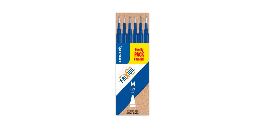 Nachfüllung für auslöschbarer Kugelschreiber Pilot FriXion medium Punkt 0,7 mm - Hülle von 6