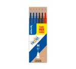 Recharge pour stylo effaçable Pilot FriXion pointe moyenne 0,7 mm - Pochette de 6