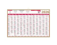Calendrier semestriel mural année 2026 - 21 x 26,5 cm - 13 mois