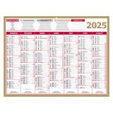 Calendrier semestriel mural 2026 - Or - L 42 x 32 cm