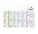 Calendrier semestriel mural 2026 - marque-pages souple - L 29,5 x H 20 cm
