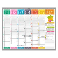 Calendrier semestriel mural 2025 - Tendance - L 26,5 x H 21 cm