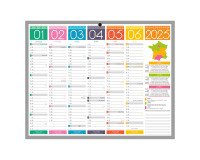 Calendrier semestriel mural 2026 - Tendance - 21 x 26.5 cm