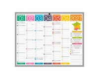 Calendrier semestriel mural 2027 - Tendance - L 26,5 x H 21 cm