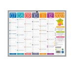 Calendrier semestriel mural 2027 - Tendance - 21 x 26.5 cm