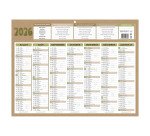 Calendrier semestriel mural 2026 - Natura - 32 x 42 cm