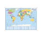 Carte murale Recto/Verso - Monde/Europe - 98 x 138 cm