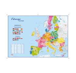 Flexible Wandkarte Vorderseite Europa Rückseite Welt - 98 x 138 cm