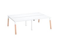 Pôle de 4 bureaux L 120 x P 80 cm, piétement bois métal - Arch