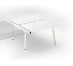 Pôle de 2 bureaux droits L 140 x P 166 cm, piétement bois métal - Arch - Elément suivant