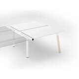 Pôle de 2 bureaux droits L 140 x P 80 cm, piétement bois métal - Arch - Elément suivant