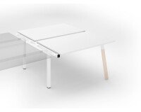 Pôle de 2 bureaux droits L 140 x P 80 cm, piétement bois métal - Arch - Elément suivant