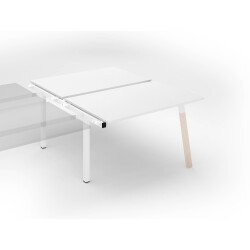 Pôle de 2 bureaux droits L 140 x P 80 cm, piétement bois métal - Arch - Elément suivant