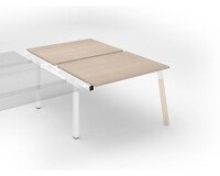 Pôle de 2 bureaux droits L 120 x P 80 cm piétement métal - Elément suivant