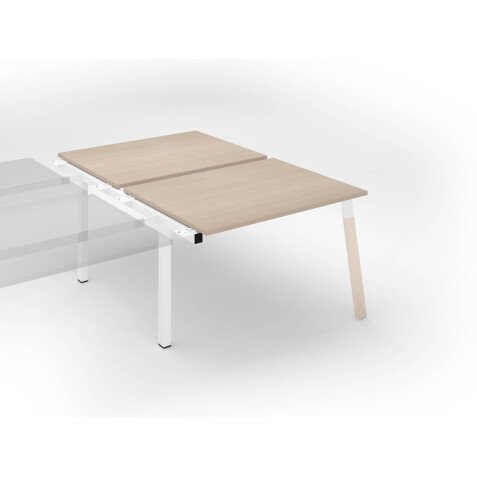 Pôle de 2 bureaux droits L 120 x P 80 cm piétement métal - Elément suivant