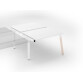 Pôle de 2 bureaux droits L 120 x P 80 cm piétement métal - Elément suivant