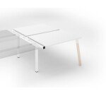 Pôle de 2 bureaux droits L 120 x P 166 cm piétement métal - Elément suivant