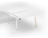 Pôle de 2 bureaux droits L 120 x P 80 cm piétement métal - Elément suivant