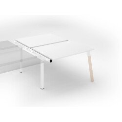 Pôle de 2 bureaux droits L 120 x P 80 cm piétement métal - Elément suivant