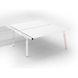 Pôle de 2 bureaux droits L 160 x P 80 cm, piétement bois métal - Arch - Elément suivant