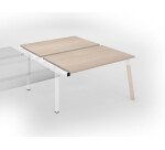 Pôle de 2 bureaux droits L 140 x P 166 cm, piétement bois métal - Arch - Elément suivant