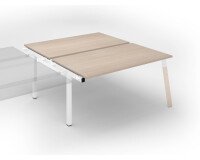Two-office cluster ECLA 166 deep metal-wood base - next element