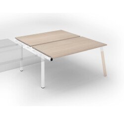Two-office cluster ECLA 166 deep metal-wood base - next element