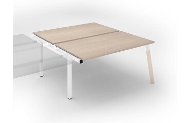 Pôle de 2 bureaux ECLA profondeur 166 piètement métal bois - élément suivant