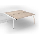 Pôle de 2 bureaux droits L 180 x P 80 cm, piétement bois métal - Arch - Elément suivant