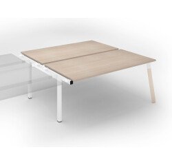 Conjunto de 2 mesas rectas Ecla patas metal y madera- Elemento siguiente
